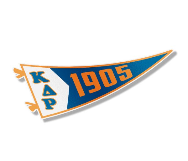 Kappa Delta Rho Pennant Sticker Online now