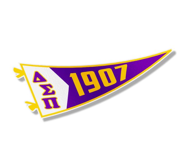 Delta Sigma Pi Pennant Sticker Hot on Sale