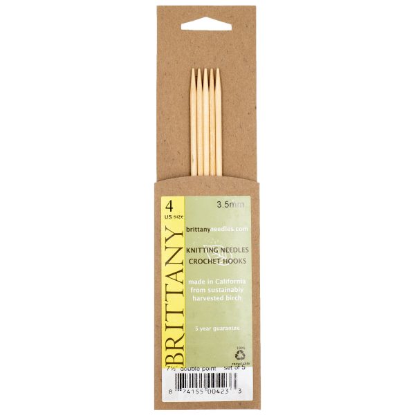 Brittany Birchwood Double Pointed Knitting Needles 7.5  (Sizes 3 to 17) For Cheap - Image 2