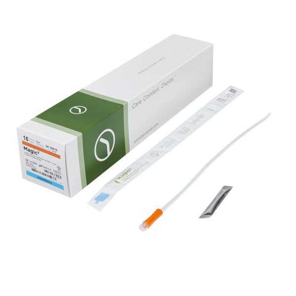 Magic3 Hydrophilic Intermittent Catheter with Sure-Grip™, Coude Tip, Male 16  Cheap - Image 2