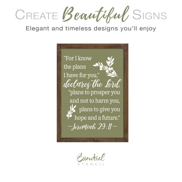 Jeremiah 29:11 Sign Stencil Hot on Sale - Image 3
