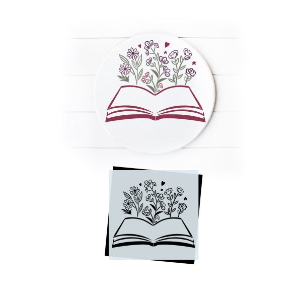 Open book with flowers Sign Stencil Supply - Image 4