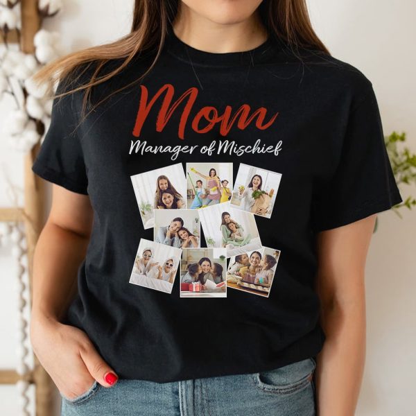 Mom Manager Of Mischief, Custom Photo Mother Shirt, Gift For Mother, 05KAPO261223 Online Sale - Image 2
