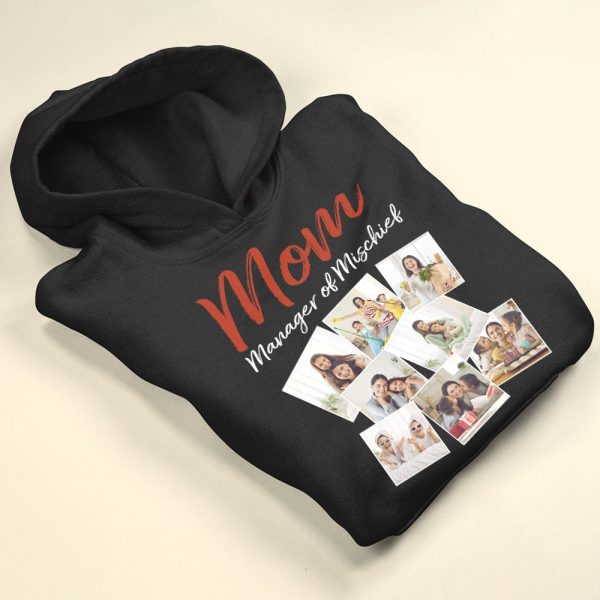 Mom Manager Of Mischief, Custom Photo Mother Shirt, Gift For Mother, 05KAPO261223 Online Sale - Image 5